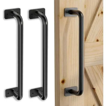 Systém vstřikování SKYSEN 30CM posuvná dveřní klika 2ks klika pro stodolní dveře černé úchytky s jednoduchým stylem,