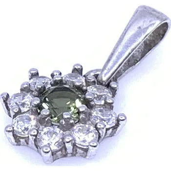 Řetízek Šperky Jan Kos Jan Kos jewellery Stříbrný přívěsek s vltavínem 32106260