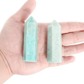 Masáž 2 kusy 7-8 cm amazonitové křemenné hůlky