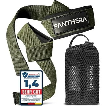 Fitness rukavice Panthera® ONE pár zvedacích popruhů, silový trénink, polstrované zápěstí, kulturistika, zvedací