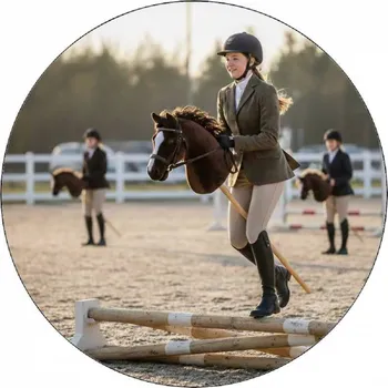 Jedlá dekorace na dort Jedlý papír Hobbyhorse skáše přes překážku 19,5 cm - Pictu Hap