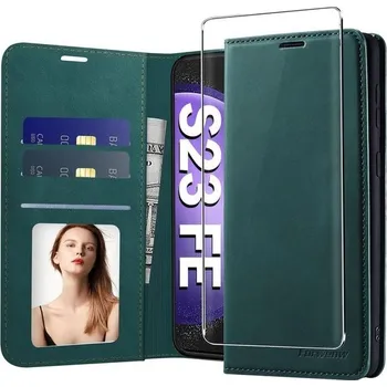 Pouzdro na mobilní telefon Pouzdro Neivi pro Samsung Galaxy S23 FE 5G, prémiové kožené flipové pouzdro s magnetickým zapínáním
