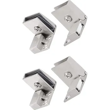 Systém vstřikování METALLIXITY Závěs pro skleněné dveře, (tloušťka skla 3 mm-5 mm) 2 páry, Svorky na skleněné závěsy -