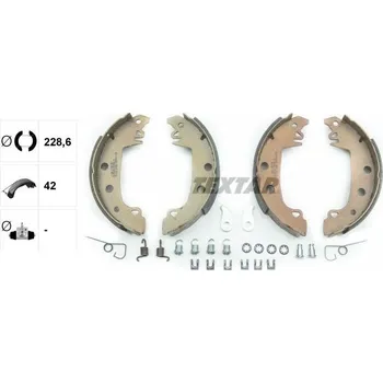 Brzdová čelist Sada brzdových čelistí TEXTAR 91029200