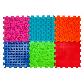 ortopedická podložka Ortek | Masážní ortopedická podložka - Puzzle Mix (6 modulů)