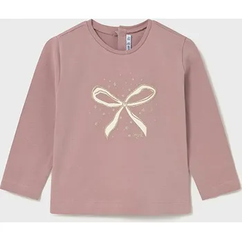 Oblečení a móda Triko s dlouhým rukávem basic Mašlička růžové BABY Mayoral velikost: 86