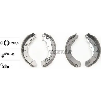 Brzdová čelist Sada brzdových čelistí TEXTAR 91079800