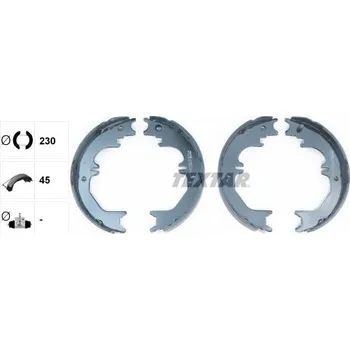 Brzdová čelist Sada brzdových čelistí, parkovací brzda TEXTAR 91066200