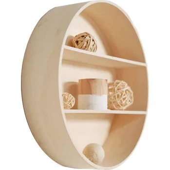 police Today Nástěnná police SIMPLICITY, dřevěná, Ø 38,5 cm