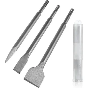 Sekáč Sada sekáčů SDS, 3dílná sada sekáčů SDS plus, sada sekáčů 25 cm, sada vrtáků SDS Plus, špičatý