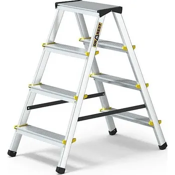 Žebřík DRABEST Hliníkové schůdky 150 kg