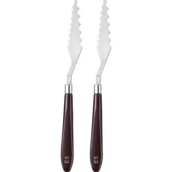 QUARKZMAN 2dílná špachtle E5 z nerezové oceli s plastovou rukojetí pro míchání a nanášení