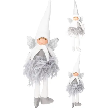 Vánoční dekorace Dekorace Andělka 40 cm mix barev