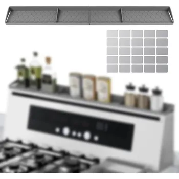 Knihovna BlumWay stojan na sporák, nerezová ocel 30 palců se štítky, magnetický stojan na sporák, 4 funkční