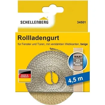 Schellenberg 34501 Roletový popruh 23 mm x 4,5 m System MAXI, Roletový popruh, Popruh, Roletová