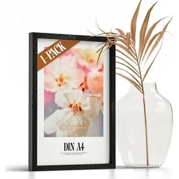 Rám na obraz Whole® Premium 1x fotorámeček DIN A4 21x30 cm dubový dřevěný rám 1 balení s akrylovým sklem | Rám