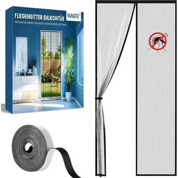 Roleta Balkónové dveře se sítí proti hmyzu, magnetická síť proti hmyzu na dveře 100x210 cm, magnetická