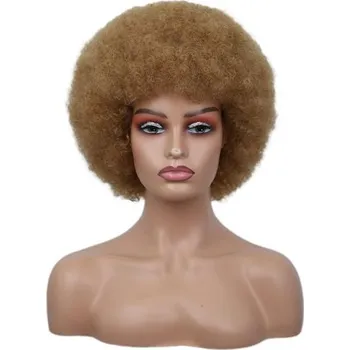 Karnevalový kostým Dámský kostým Morticia Afro Curry 70. let Disco Puffs v afroamerickém stylu, paruka (špinavě blond)