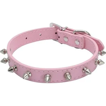 Obojek pro psa Kožený obojek pro psy Yiwong s hroty, obojek s kuličkovými nýty, nastavitelný obojek s hroty