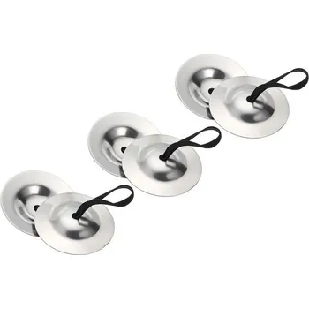 Bicí nástroj PATIKIL prstové činely, 3 páry prstových činelů pro břišní tanec, mosazné ruční činely, malý