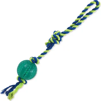 Hračka pro psa Hračka Dog Fantasy DENTAL MINT máček házecí s provazem smyčka zelený 7x50 cm
