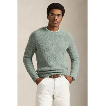 Pánský svetr Svetr s příměsí vlny Polo Ralph Lauren 710979095 zelená 97X, vel. M