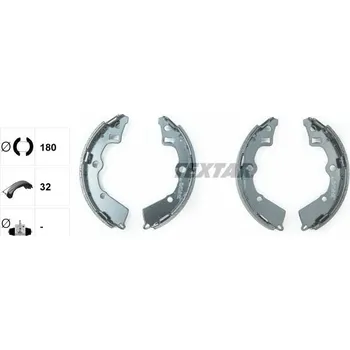 Brzdová čelist Sada brzdových čelistí TEXTAR 91072900