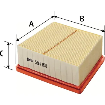 Filtr do auta Vzduchový filtr VALEO 585160