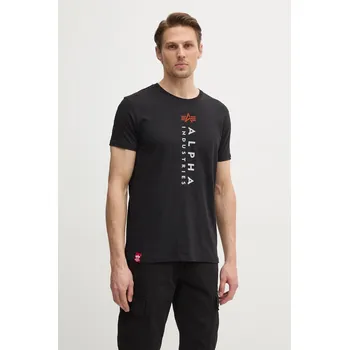 Pánské tričko Bavlněné tričko Alpha Industries R Print T 136509 černá 99X, vel. M