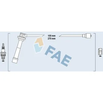 Zapalovací kabel Sada kabelů pro zapalování FAE 85806