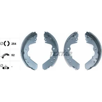 Brzdová čelist Sada brzdových čelistí TEXTAR 91045100