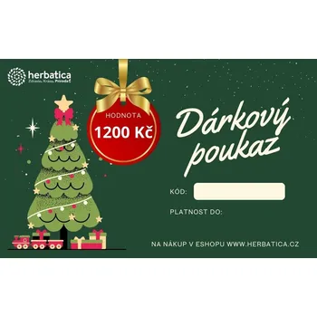 Dárkový potravinový koš Dárkový poukaz Herbatica v hodnotě 1200 Kč