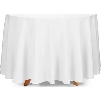 ubrus PartyDeco Ubrus látkový kulatý bílý 230 cm