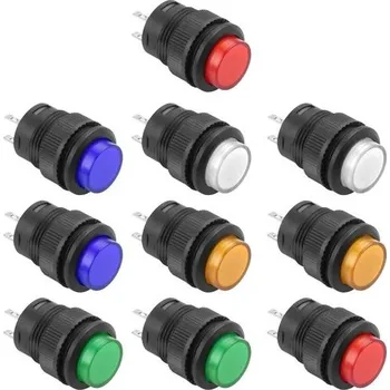 vypínač YAODHAOD 10 ks 16mm tlačítkový spínač s okamžikem bez LED diody 3A 250V AC tlačítkový spínač pro