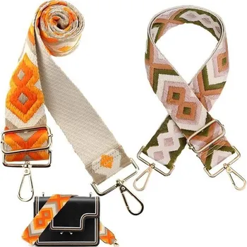 Kabelka Široký popruh na kabelku, nastavitelný ramenní popruh, šířka 5 cm, boho stylový crossbody popruh