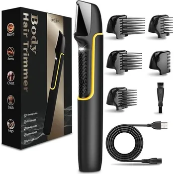 Strojek na vlasy KUAIVO Intimní holicí strojek pro muže, vodotěsný multifunkční holicí strojek na tělo s 5 hřebeny