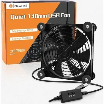 Herní konzole NewHail 140mm mini USB ventilátor pro počítač s více rychlostmi, redukcí tepla pro router, herní