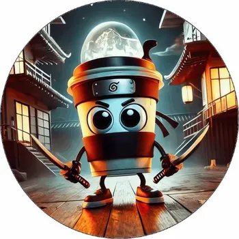 Jedlá dekorace na dort Jedlý papír Cappuccino Assassino Italský brainrot 19,5 cm - Pictu Hap