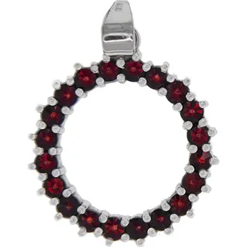 Přívěsek Český granát přívěsek stříbrný 140320