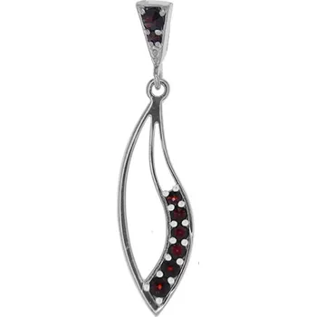 Přívěsek Český granát přívěsek stříbrný 141206