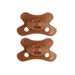 Dudlíky Difrax hnědé 2 ks 0-6 měsíců