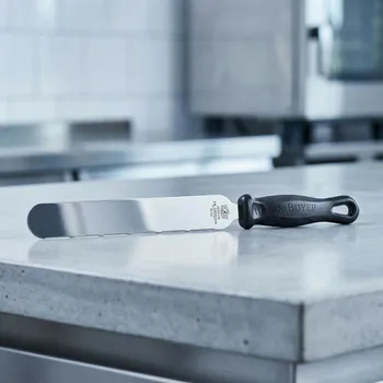 Kuchyňská stěrka DE BUYER Fkoofficium 35 cm černá - stěrka na dorty z nerezové oceli