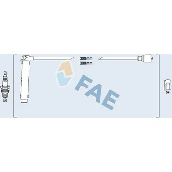 Zapalovací kabel Sada kabelů pro zapalování FAE 85766