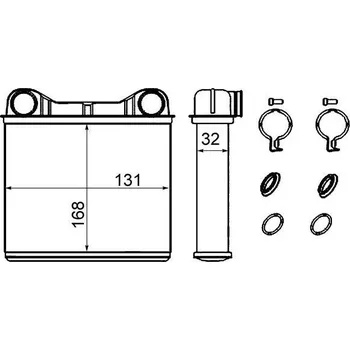 Výměník tepla, vnitřní vytápění MAHLE AH 238 000S