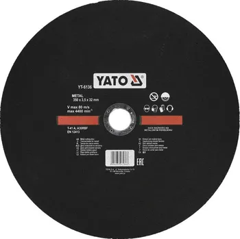 Řezný kotouč Kotouč řezný na kov 350x3,5x32 YATO