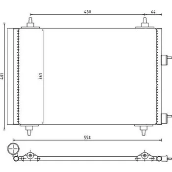 Výparník klimatizace Kondenzátor, klimatizace MAHLE AC 315 000P