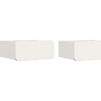 Noční stolek Noční stolek 2 ks Bílý 39 x 34 x 16.5 cm Masivní borové dřevo