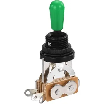 Příslušenství ke stanu QUARKZMAN 3polohový kytarový krátký přepínač, rovný přepínač, černý se zeleným tlačítkem, pro