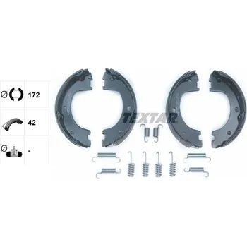 Brzdová čelist Sada brzdových čelistí, parkovací brzda TEXTAR 91069000