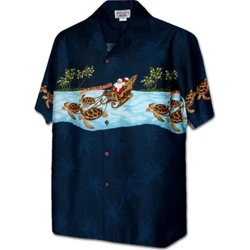 Pánská košile Pacific Legend Modrá havajská košile s motivem Santy na saních Velikost: XXL